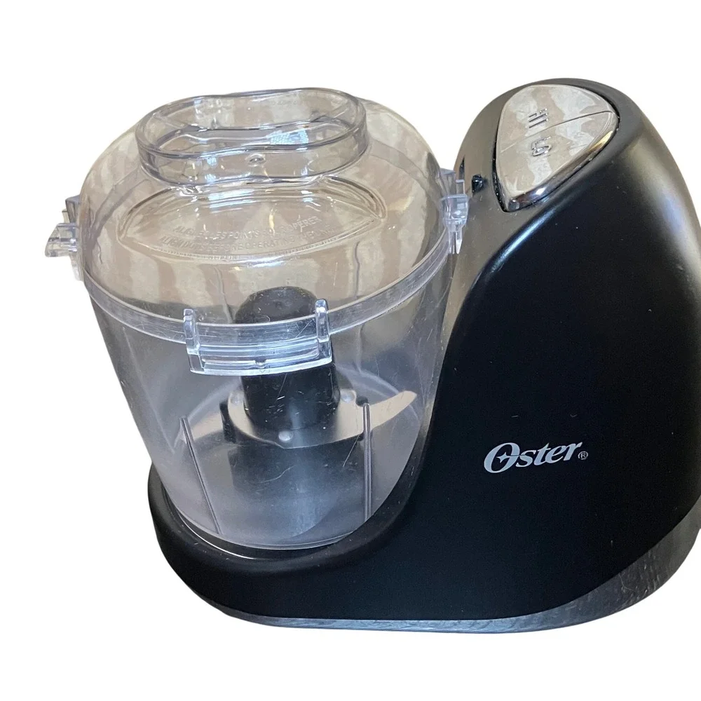 Oster 3 Cup Mini Food Chopper Black 2-Speed Small Food Processor